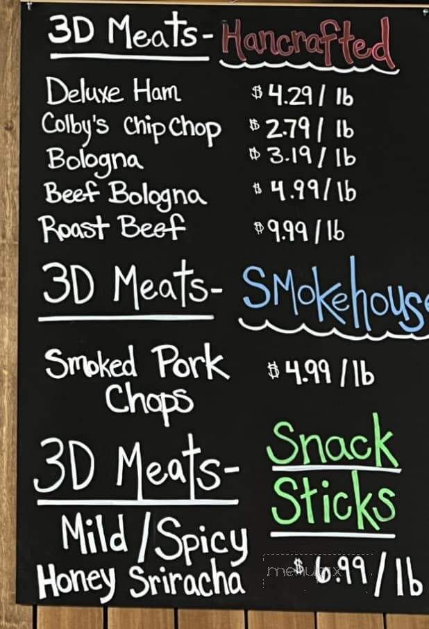 3-D Meats - Dalton, OH menu_pic
