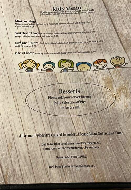 Lakeside Bar and Grill - Lake, MI menu_pic