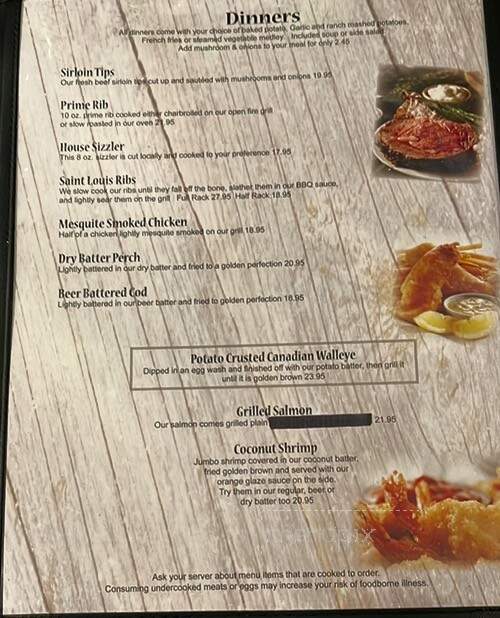 Lakeside Bar and Grill - Lake, MI menu_pic