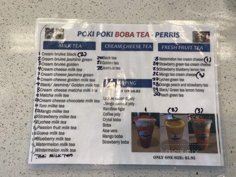Poki Poki & Boba Tea - Perris, CA menu_pic