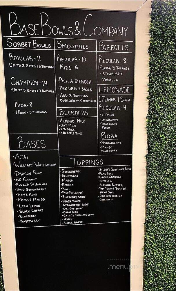 Base Bowls - St. Joseph, MI menu_pic