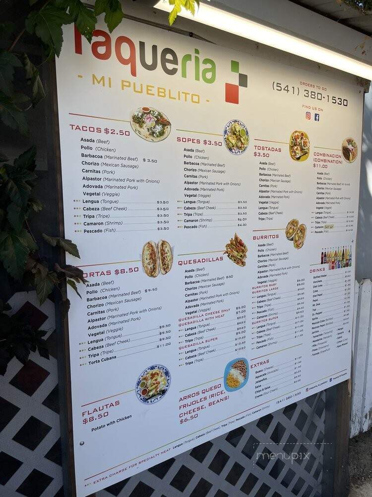 Mi Pueblito - The Dalles, OR menu_pic