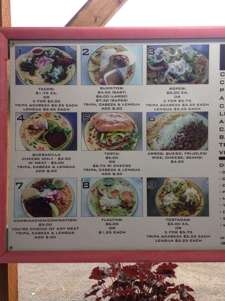 Mi Pueblito - The Dalles, OR menu_pic
