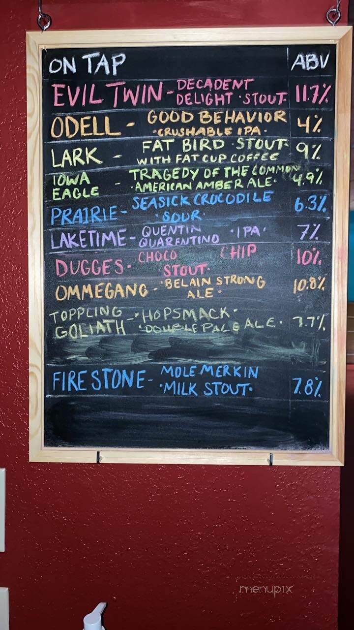 Lava Lounge - Waterloo, IA menu_pic