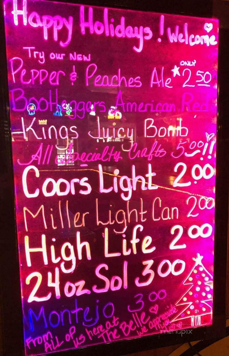 The Belle - Highland, CA menu_pic