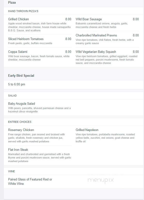 City Hotel - Columbia, CA menu_pic