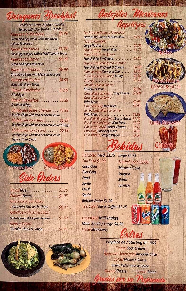 Taqueria Jalisco - Blue Island, IL menu_pic
