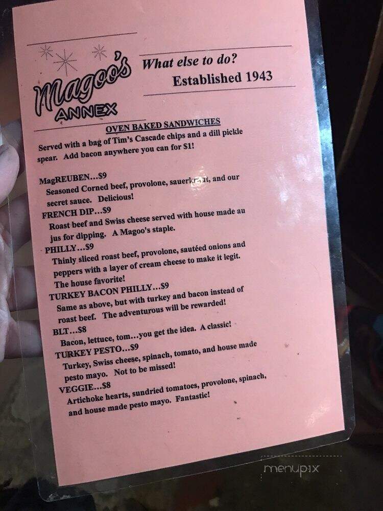 Magoo's - Tacoma, WA menu_pic