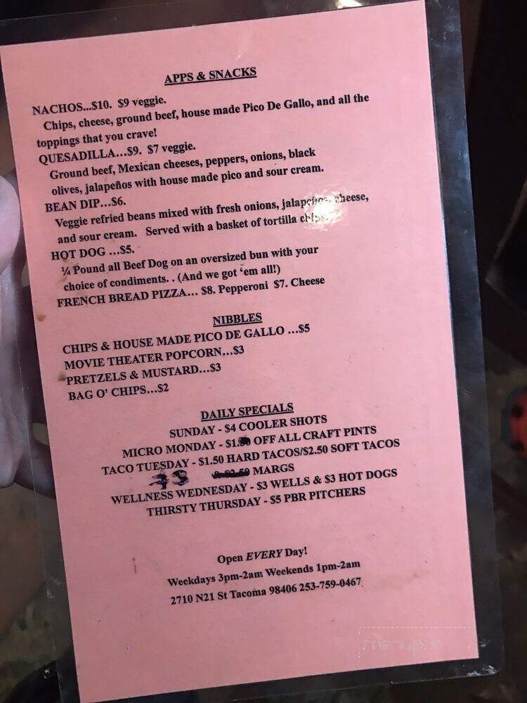 Magoo's - Tacoma, WA menu_pic