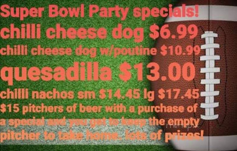 Boomers Sports Bar & Restaurant - Prescott, ON menu_pic