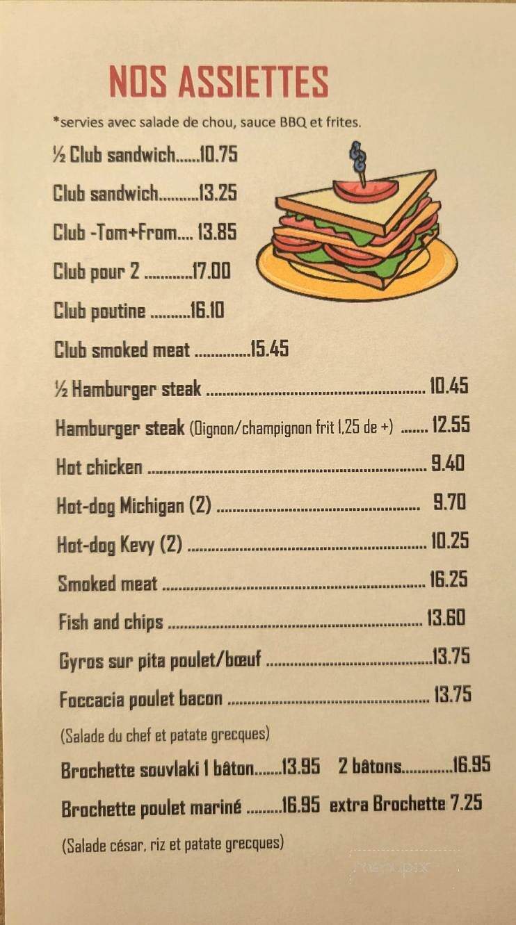 Cantine Therese (1997) Inc - Saint-Jacques, QC menu_pic