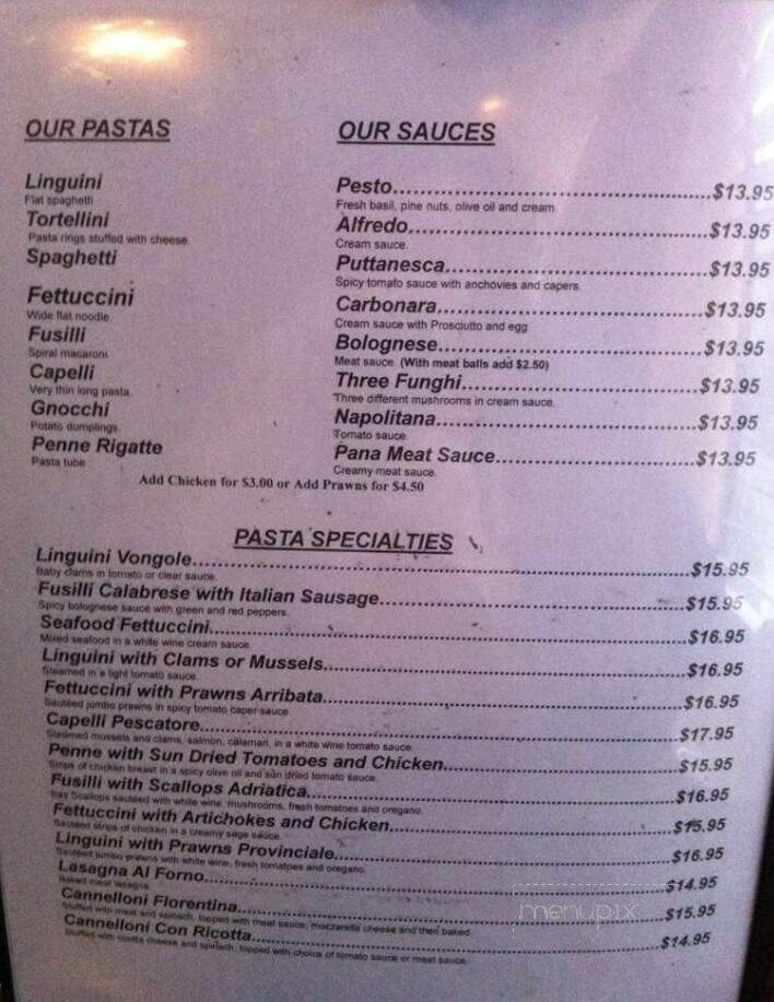 Antonio's Restaurant - Abbotsford, BC menu_pic