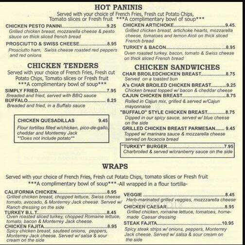 A's Restaurant & Pancake House - Chicago, IL menu_pic