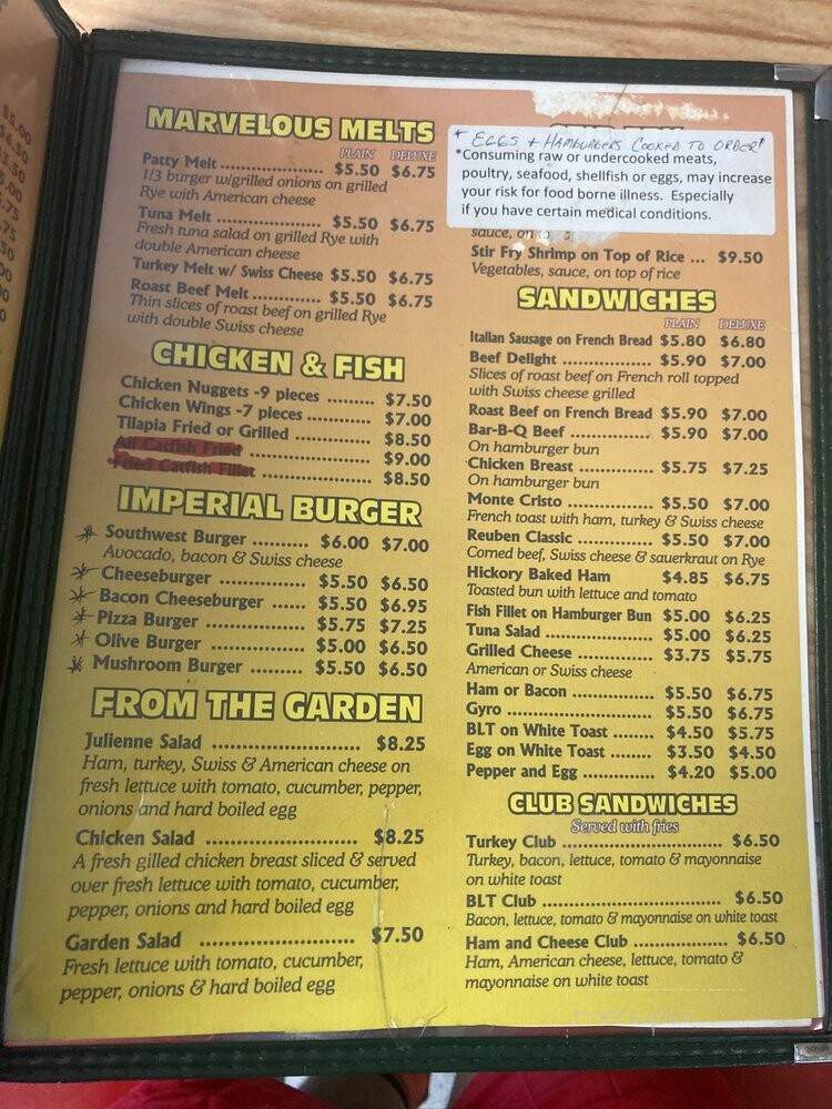 Tony's Kitchen - Chicago, IL menu_pic