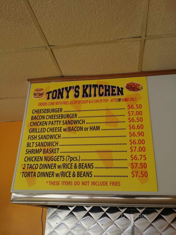 Tony's Kitchen - Chicago, IL menu_pic