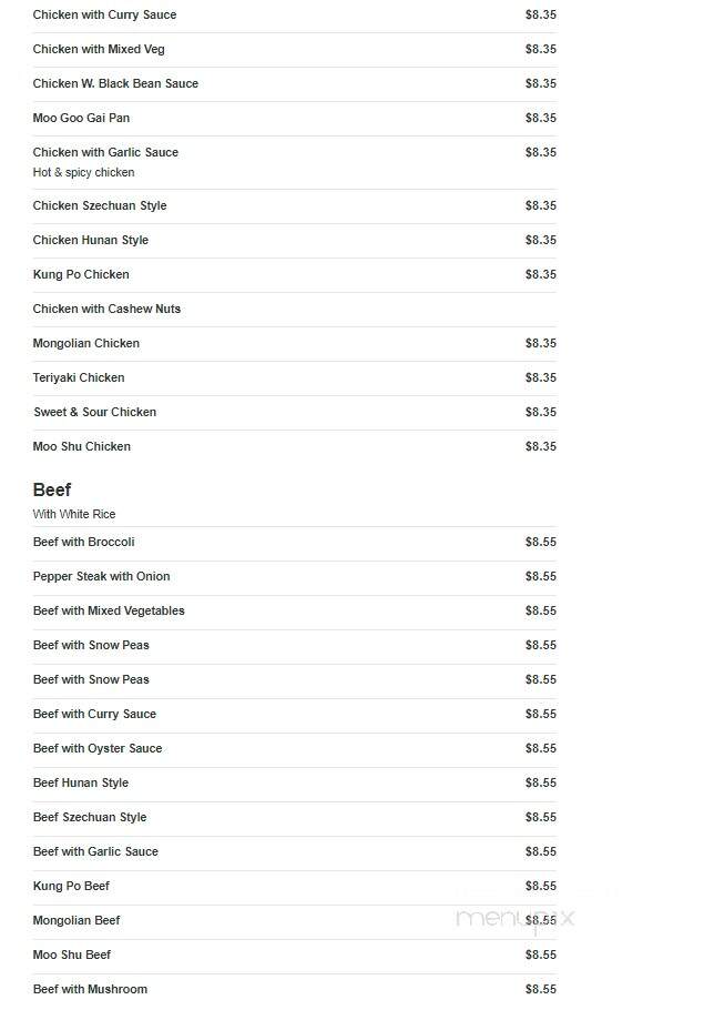 China House - Sleepy Hollow, NY menu_pic