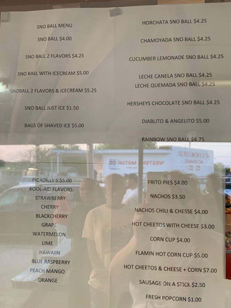 Sno-Ball 1 - Corpus Christi, TX menu_pic