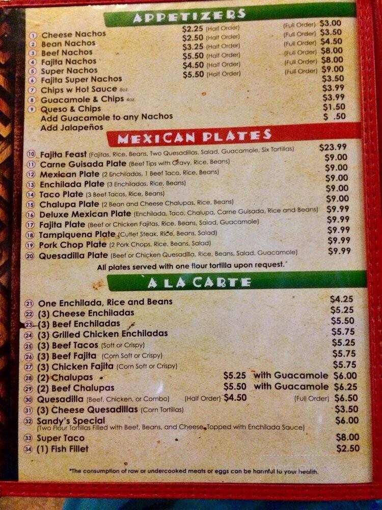 Yomi's Restaurant - Batesville, TX menu_pic