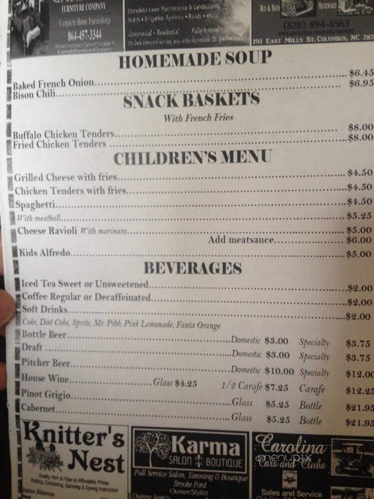 The Brick Pizzeria Cafe - Columbus, NC menu_pic