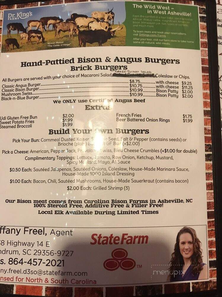 The Brick Pizzeria Cafe - Columbus, NC menu_pic