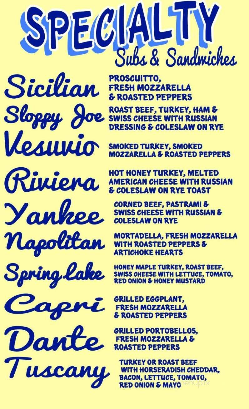 Joseph's Delicatessen - Spring Lake, NJ menu_pic