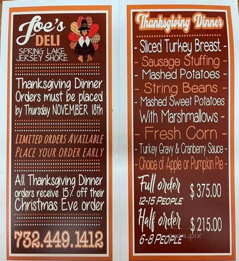 Joseph's Delicatessen - Spring Lake, NJ menu_pic