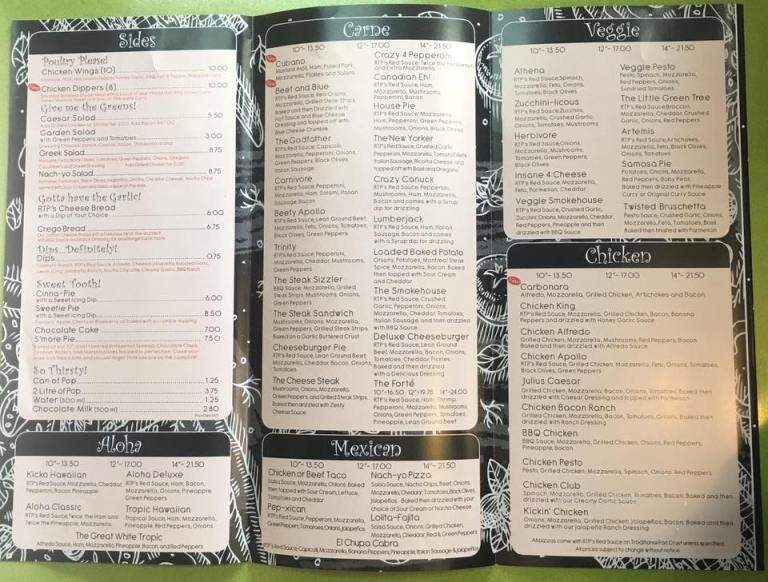 Red Tomato Pies - Williams Lake, BC menu_pic