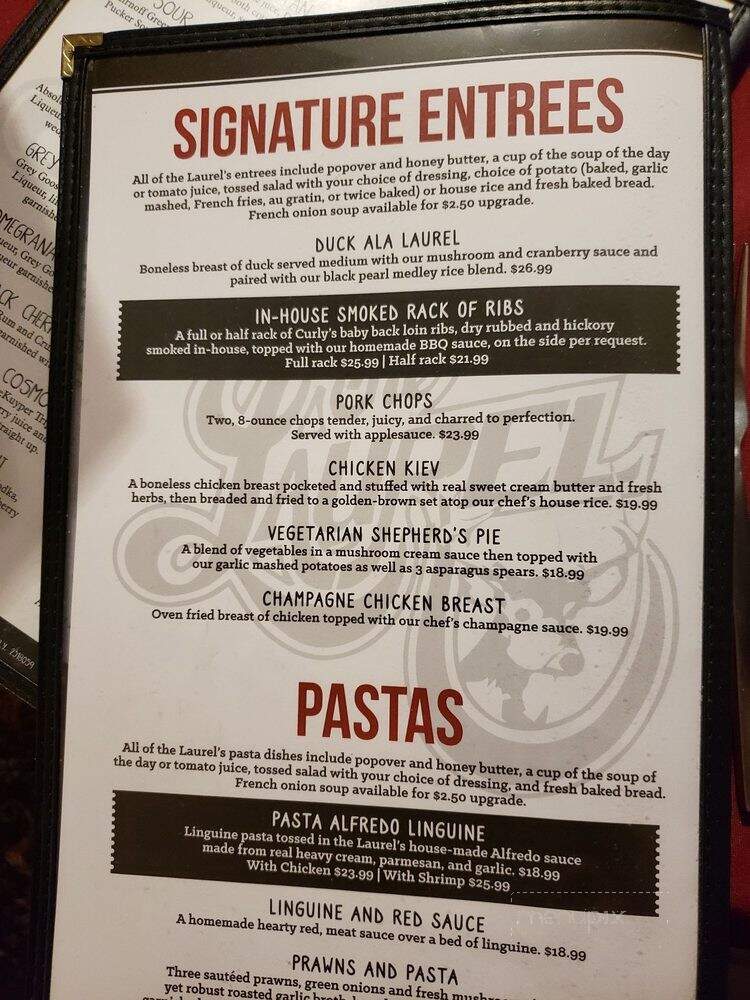 Laurel Supper Club - New Richmond, WI menu_pic