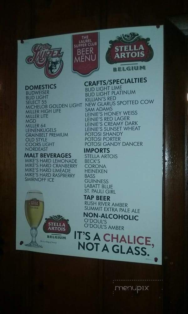 Laurel Supper Club - New Richmond, WI menu_pic