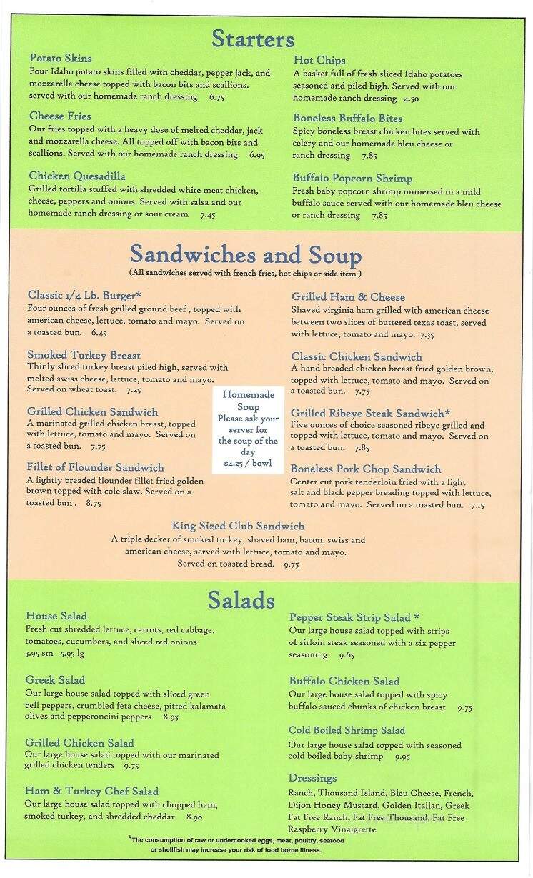 Southern Family Restaurant - Pfafftown, NC menu_pic