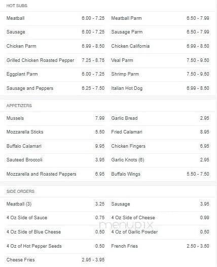 J & G Pizza - Brick, NJ menu_pic
