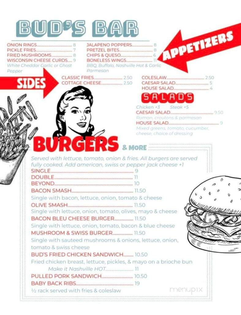 Bud's Bar - Schoolcraft, MI menu_pic