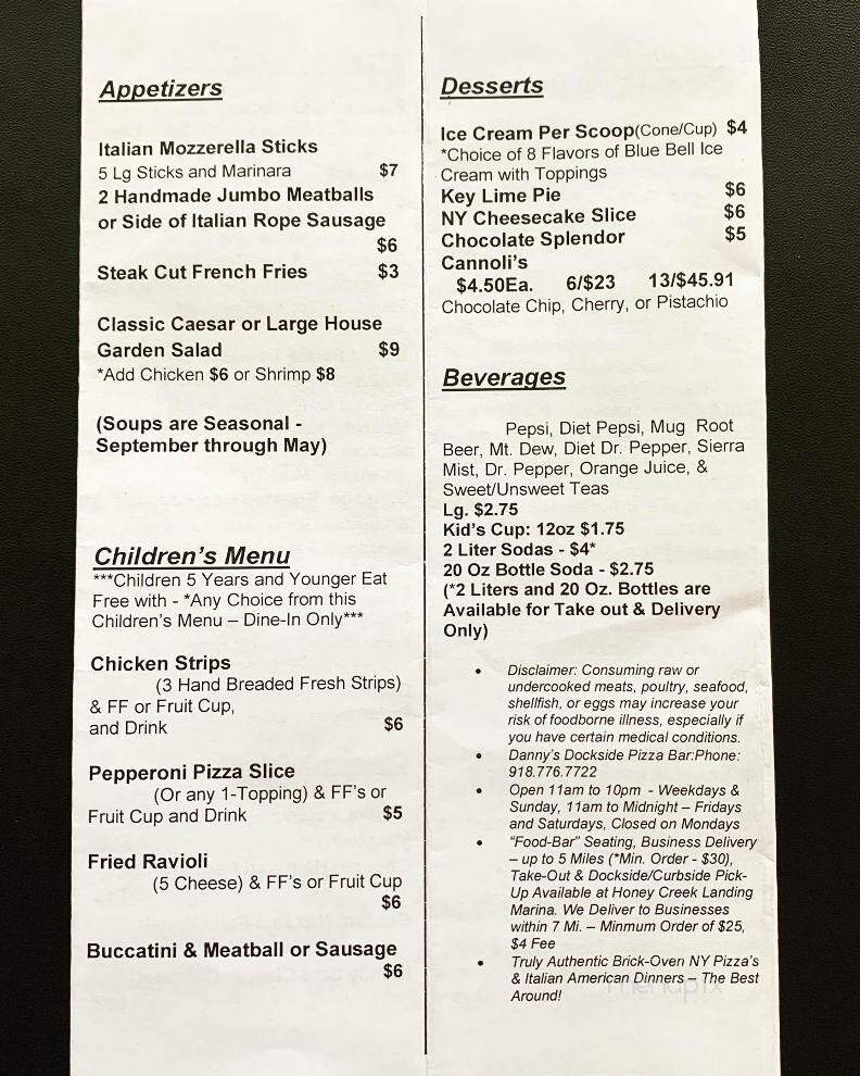 Bella Donna's at Grand Lake - Grove, OK menu_pic