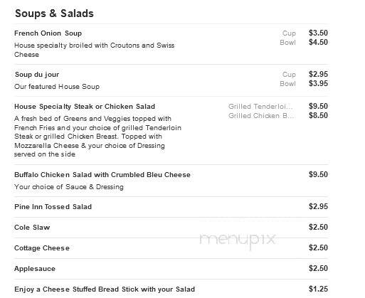 Pine Inn - Falls Creek, PA menu_pic