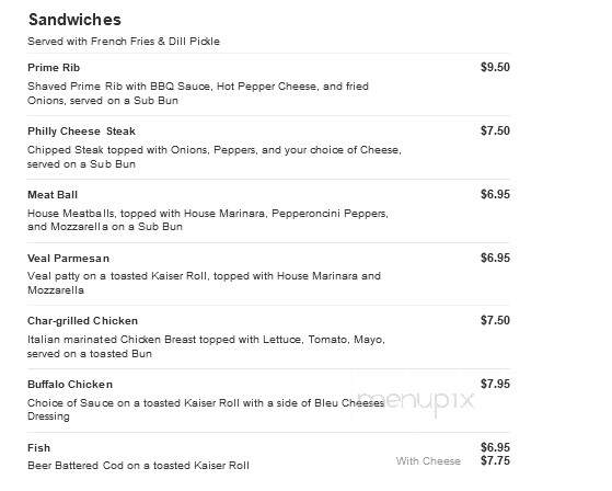 Pine Inn - Falls Creek, PA menu_pic