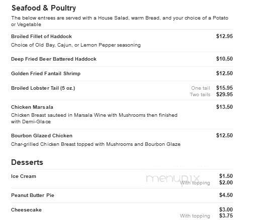 Pine Inn - Falls Creek, PA menu_pic