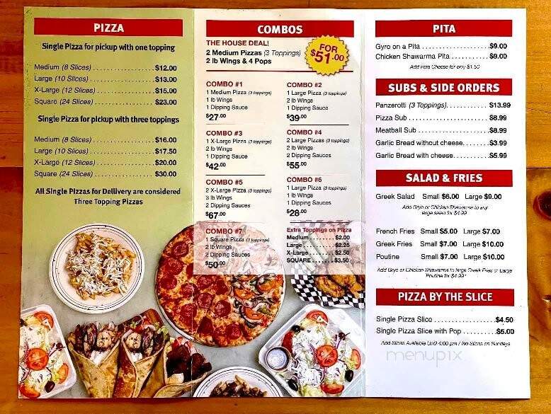The Pizza House - Grimsby, ON menu_pic