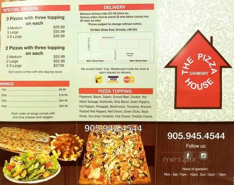 The Pizza House - Grimsby, ON menu_pic