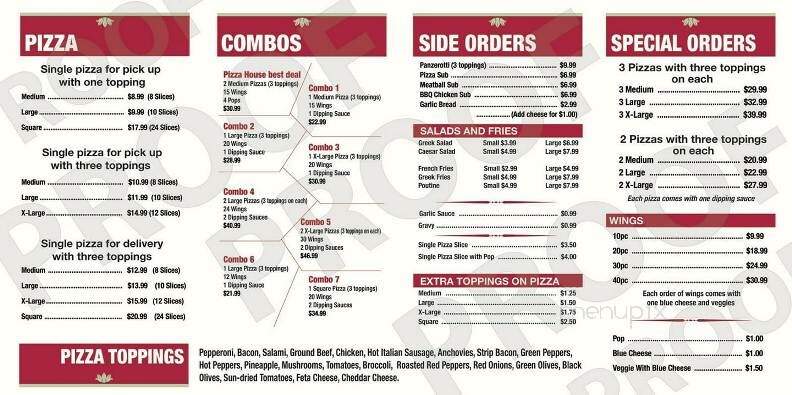 The Pizza House - Grimsby, ON menu_pic