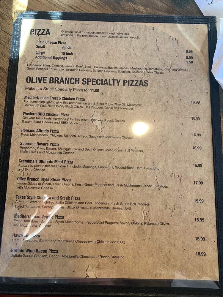 Olive Branch - Greenwood, SC menu_pic