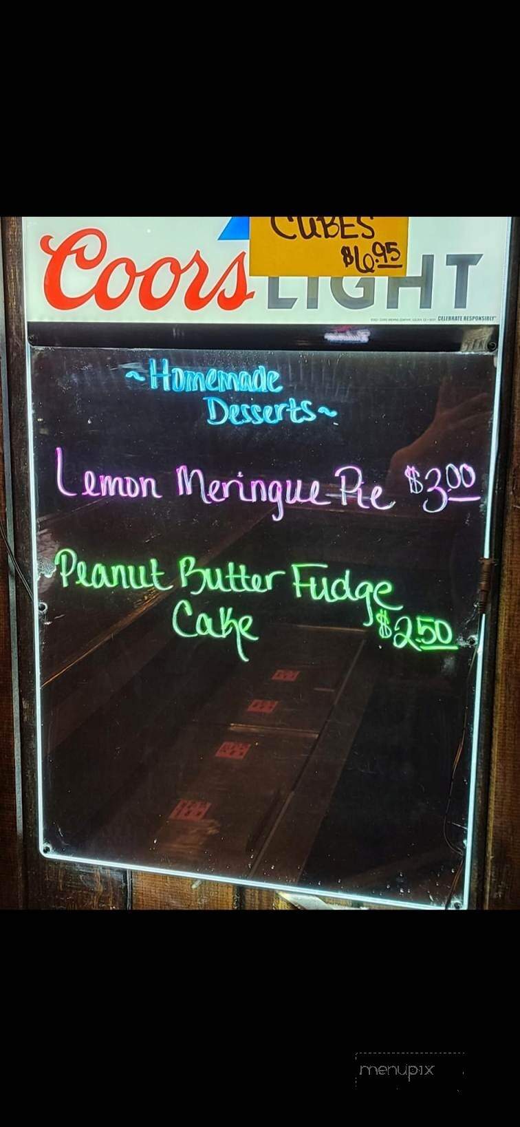Boomerang's Bar & Grille - Millmont, PA menu_pic