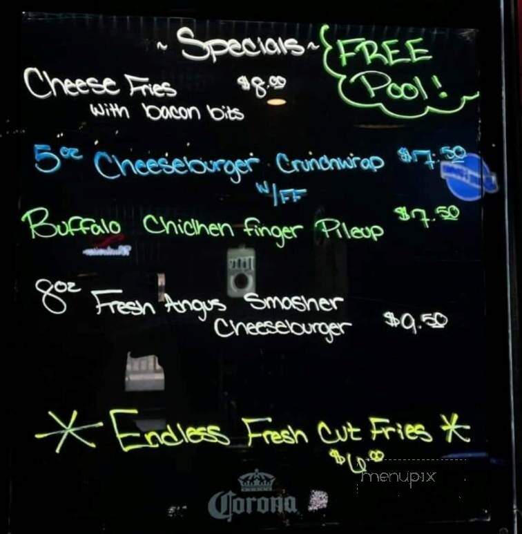 Boomerang's Bar & Grille - Millmont, PA menu_pic