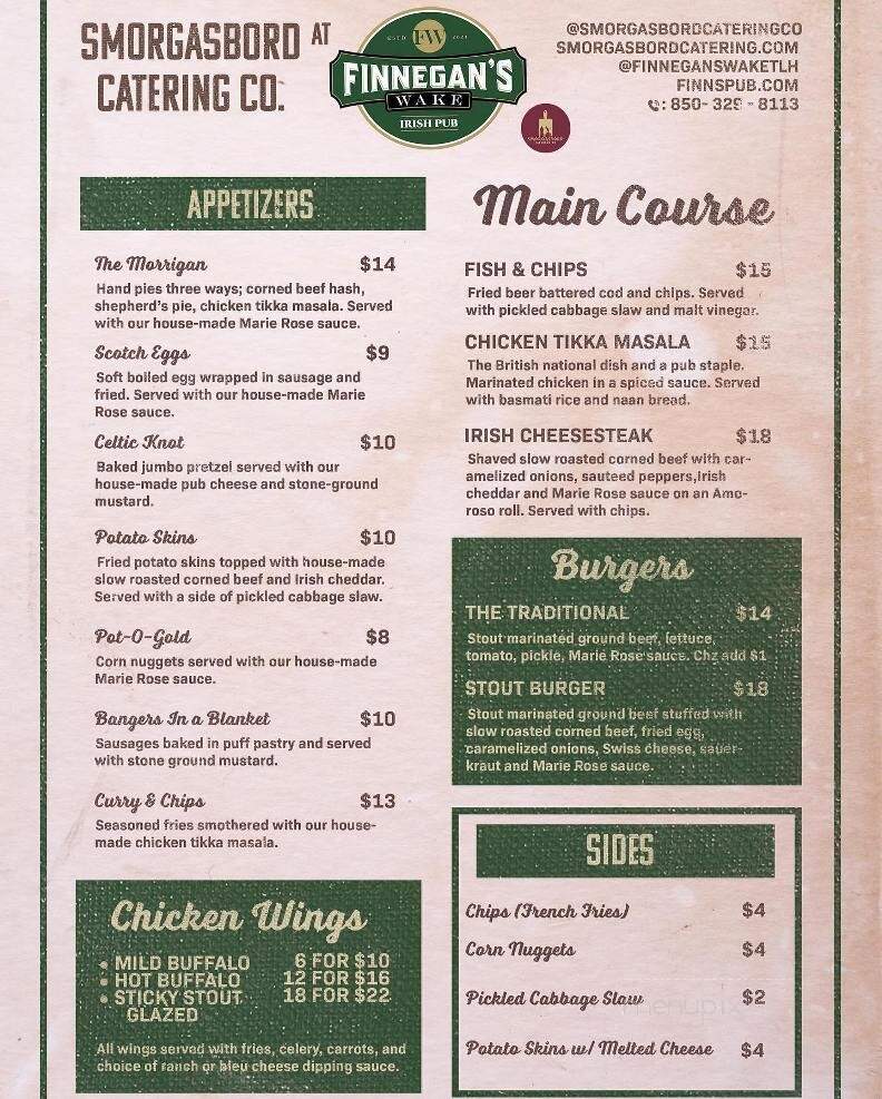 Finnegan's Wake - Tallahassee, FL menu_pic
