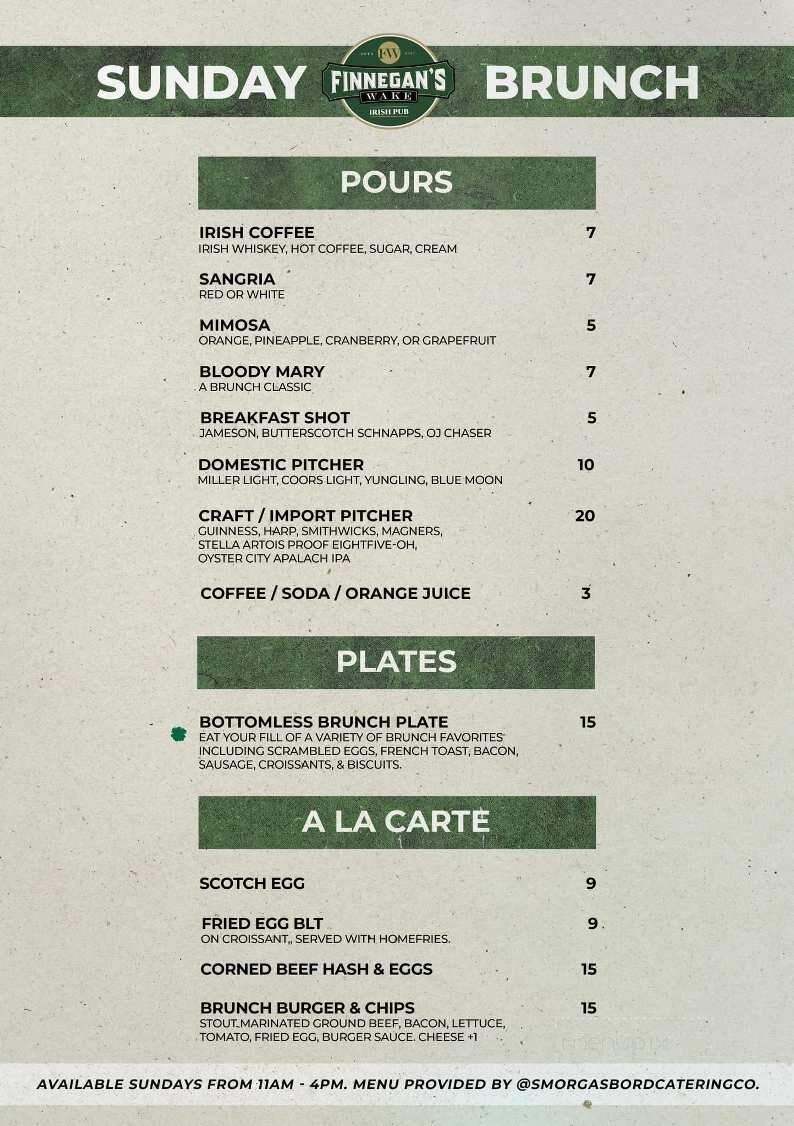 Finnegan's Wake - Tallahassee, FL menu_pic