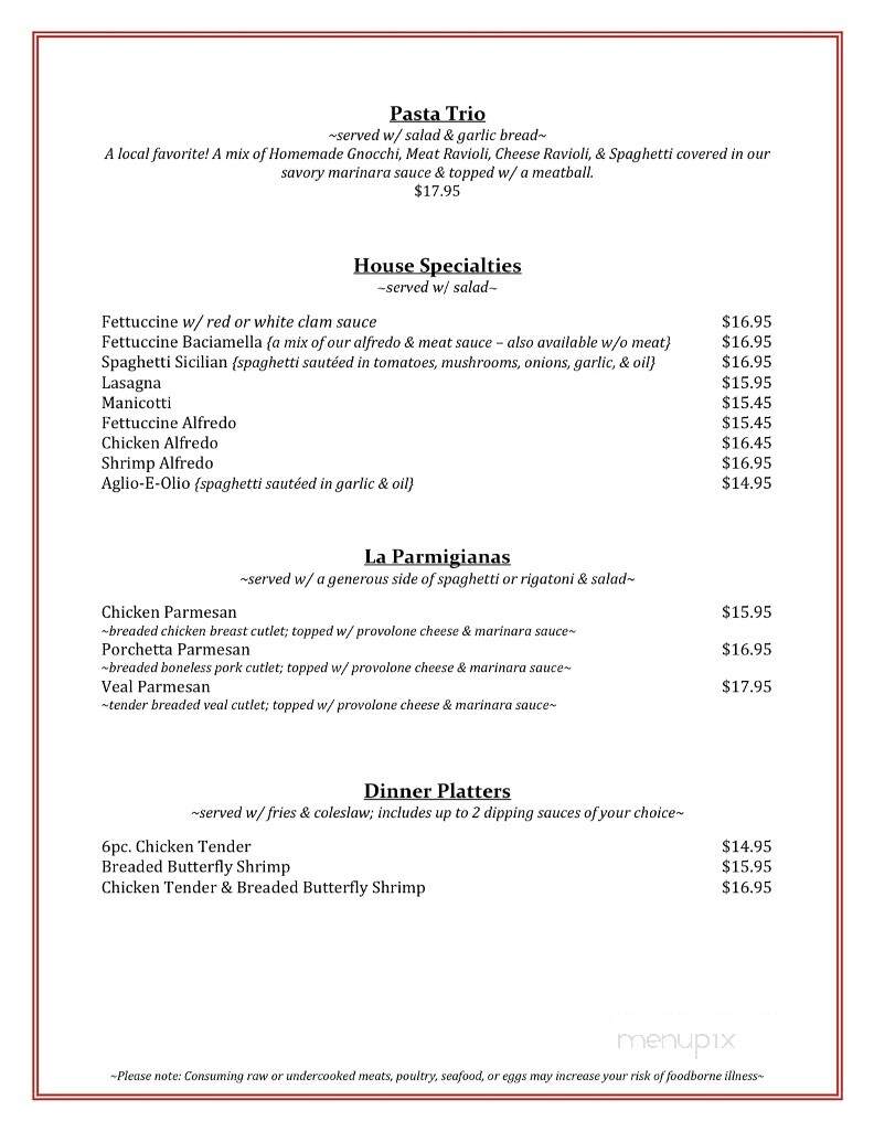 Gio's Family Restaurant - Weirton, WV menu_pic