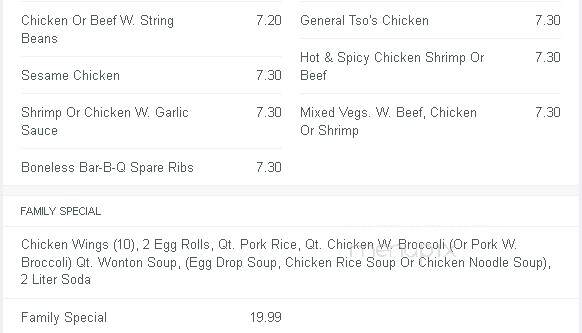 No 1 Kitchen - Conover, NC menu_pic