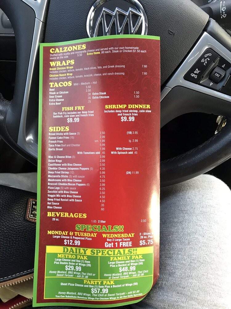 Metro Pizza Co - Buffalo, NY menu_pic