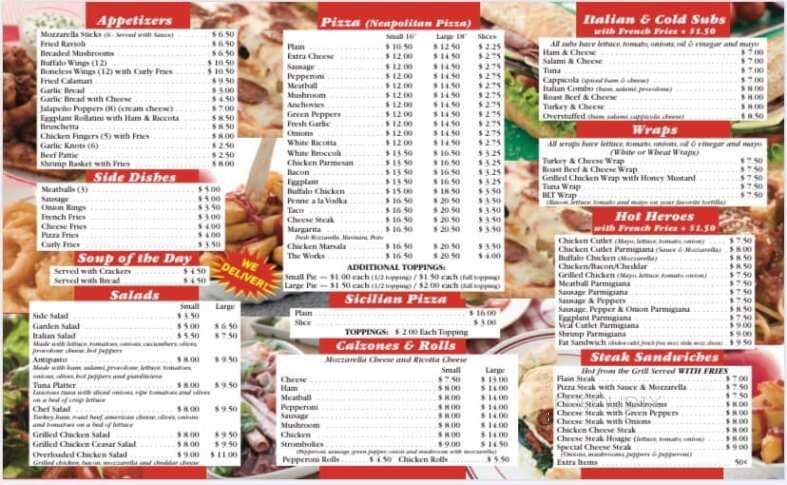 Paesanos Pizzeria - Liberty, NY menu_pic