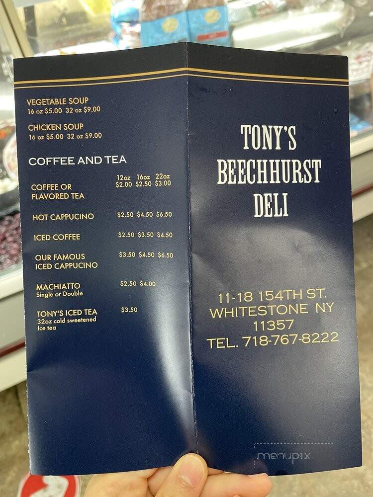 Tony's Beechhurst Deli - Whitestone, NY menu_pic