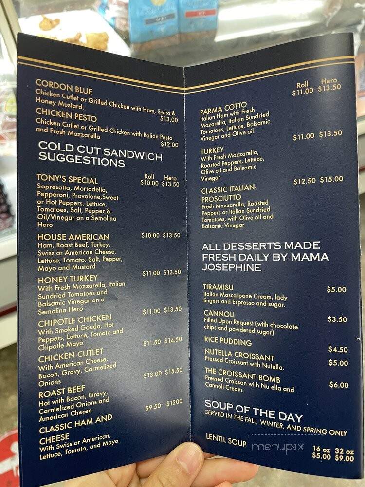 Tony's Beechhurst Deli - Whitestone, NY menu_pic